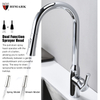 Simple style single handle pull down kitchen sink faucet