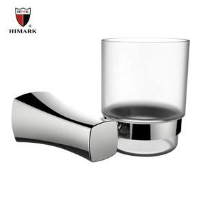 Modern brass bathroom accessories wall mounted glass holder